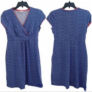 Boden surplice contrast trim jersey dress